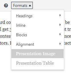 Format Selector Options