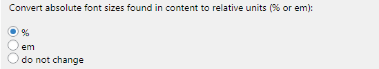 Disabling absolute font size conversions.